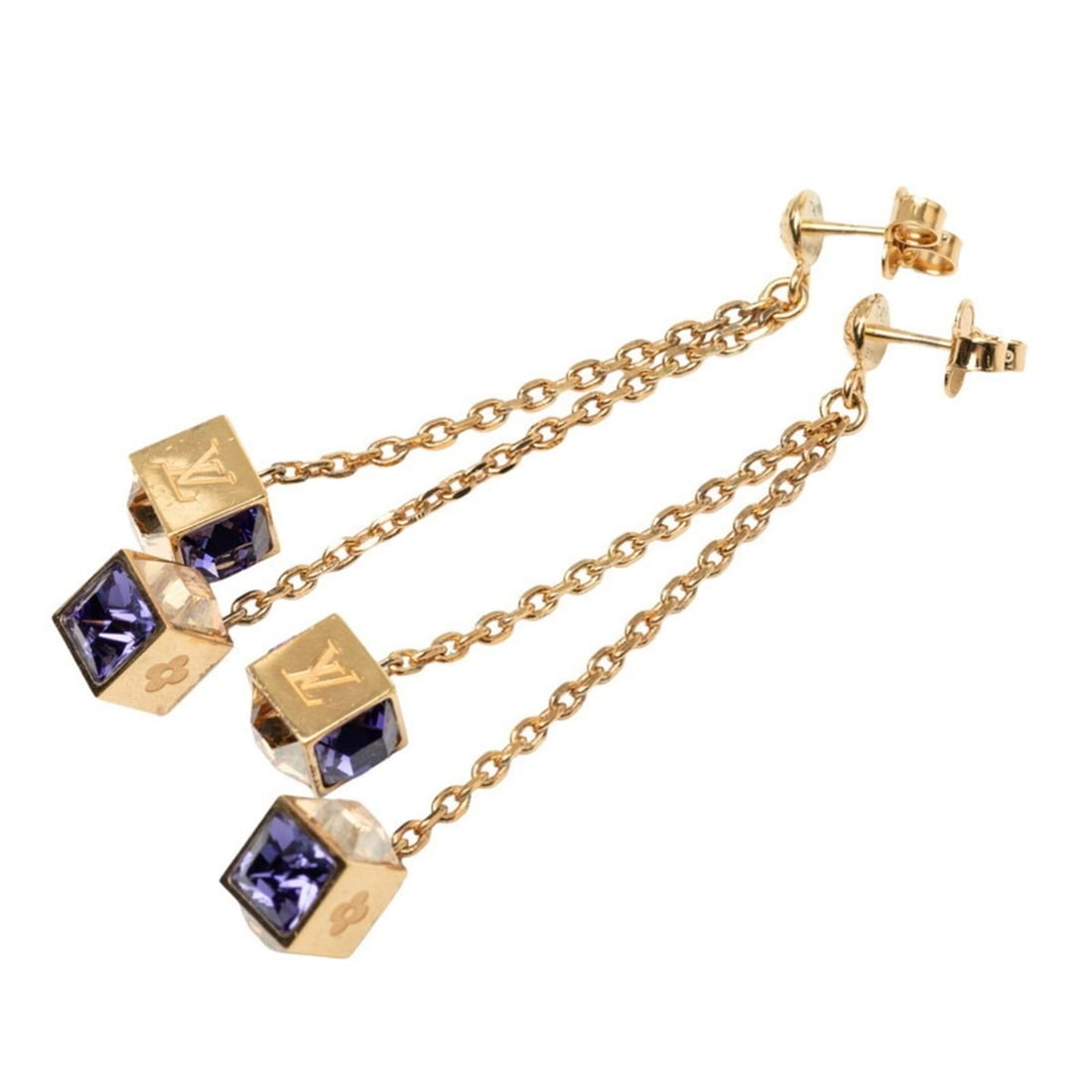 Louis Vuitton Monogram Boucle d'Oreilles Pendan Gamble Earrings M65179 Gold Plated Rhinestone: --- Catalog ---Category: SizeSize (HxWxD): 68.00mm x 10.60mm / 2.68'' x 0.42''Category: DesignType: Stud earringsColor: GoldGender: WomenMaterial: Gold plating, RhinestoneCategory: GeneralBrand: Louis