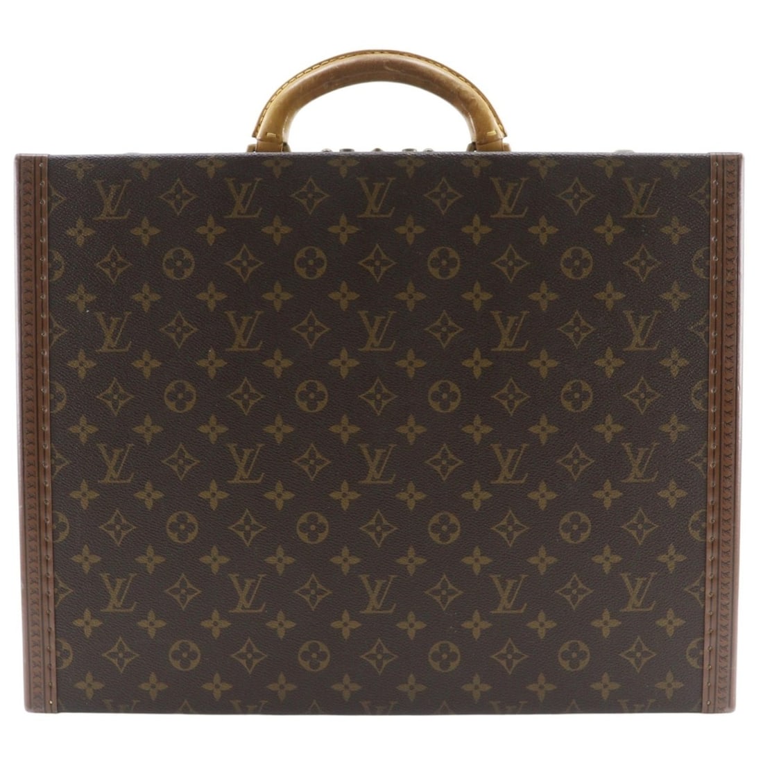 Louis Vuitton President Trunk M53012 Monogram Canvas 2002 Brown AS0052 A4 size, snap lock, unisex. (1 of 20)