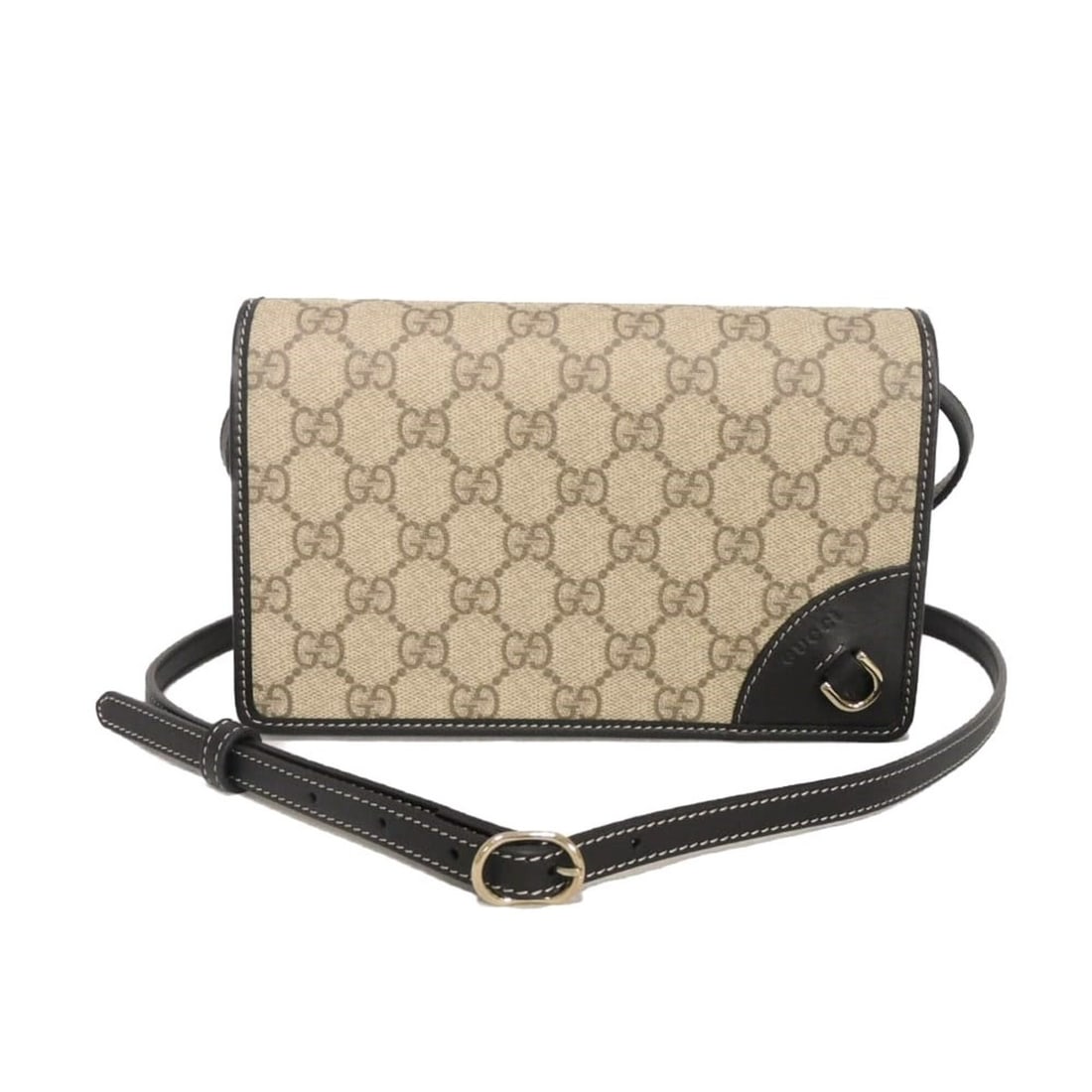 Gucci GUCCI Shoulder Bag GG Emblem Super Calf Black Web 2WAY Supreme Beige 820688 FAD6L 9741 Men's: --- Catalog ---Category: SizeWeight: 312g / 11oz.Size (HxWxD): 12.5cm x 20cm x 4cm / 4.92'' x 7.87'' x 1.57''Strap Length: 108cm - 117cm / 42.51'' - 46.06''Category: DesignType: Shoulder bagColor: Bei
