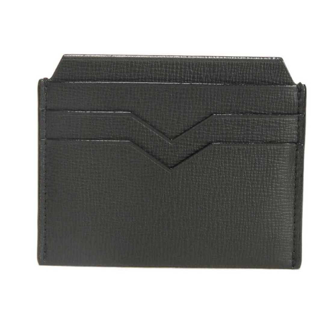 Valextra Card Case, Credit Holder, Grained Calf Leather, Pass Logo Foil Stamped, Black, SGNL0077028,: --- Catalog ---Category: DesignType: Card caseColor: BlackGender: MenClosure: OpenMaterial: Leather Leather/Fur Type: Embossed leatherCategory: GeneralBrand: ValextraCategory: Physical PropertiesWeigh