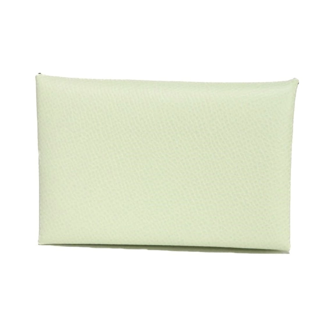 Hermes Calvi Card Case, Logo Foil Stamped, Pressed Calfskin, Snap Button Closure, Pass Case/Business: --- Catalog ---Category: DesignType: Card caseColor: GreenGender: Men,WomenMaterial: Epsom leather Category: GeneralBrand: HermesCategory: Physical PropertiesWeight: 26g / 0.91oz.Size (HxWxD): 7cm x 1