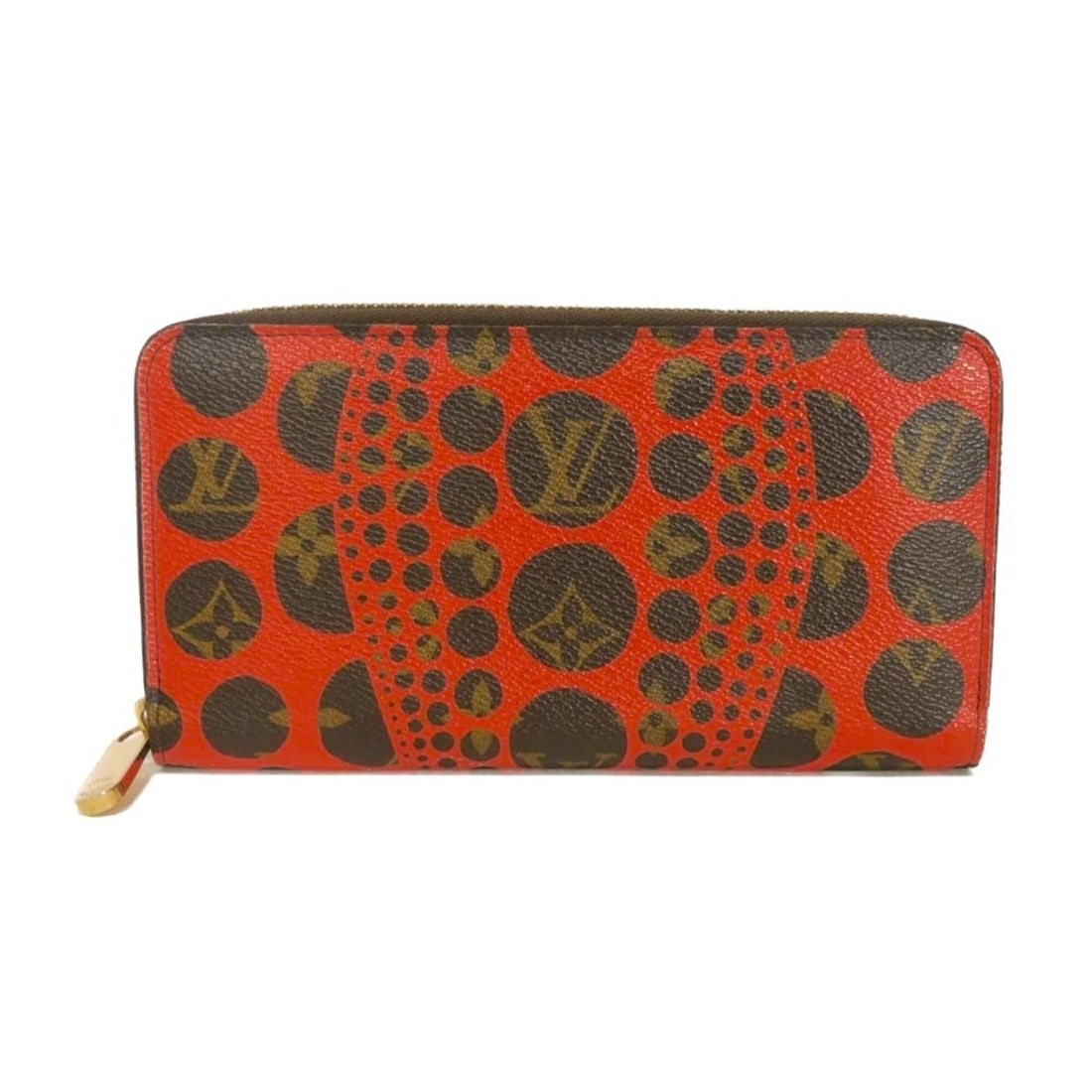 Louis Vuitton Zippy Wallet Long Wallet, designed by Yayoi Kusama, Brown/Red, Old Model, Monogram: --- Catalog ---Category: SizeWeight: 242g / 8.53oz.Size (HxWxD): 10.5cm x 19.5cm x 2.2cm / 4.13'' x 7.67'' x 0.86''Category: DesignType: Long wallet (bi-fold)Color: RougeGender: Men,WomenClosure: Zipp