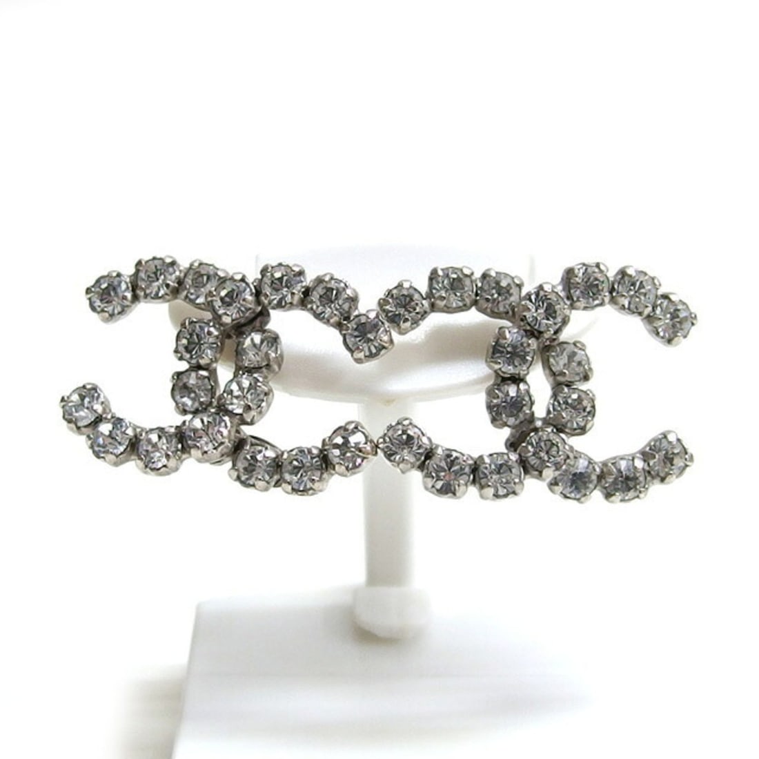 Chanel 00A Coco Mark Rhinestone Earrings - 2