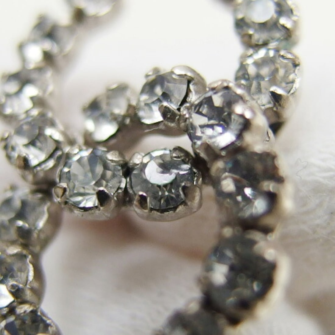 Chanel 00A Coco Mark Rhinestone Earrings - 7