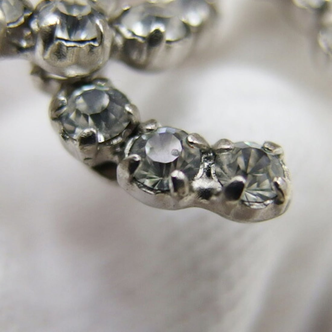 Chanel 00A Coco Mark Rhinestone Earrings - 8
