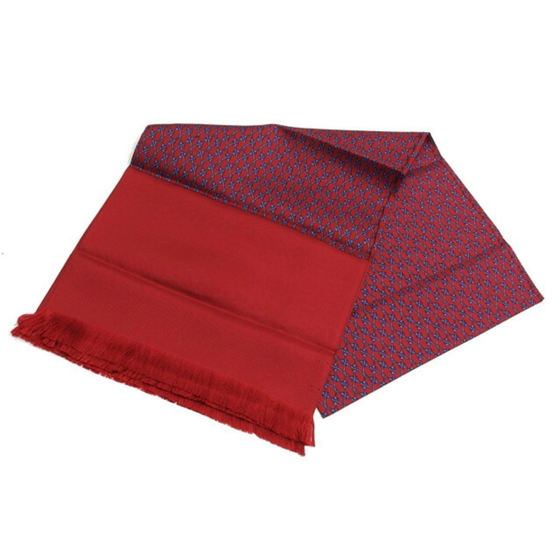 Hermes Horsebit & Chain Pattern Silk Large Scarf, Red: --- Catalog ---Category: SizeSize (LxW): 1.35m x 91cm / 53.14'' x 35.82''Category: DesignType: ScarfColor: Red colorGender: WomenMaterial: Silk 100%Category: GeneralBrand: Hermes--- Item List