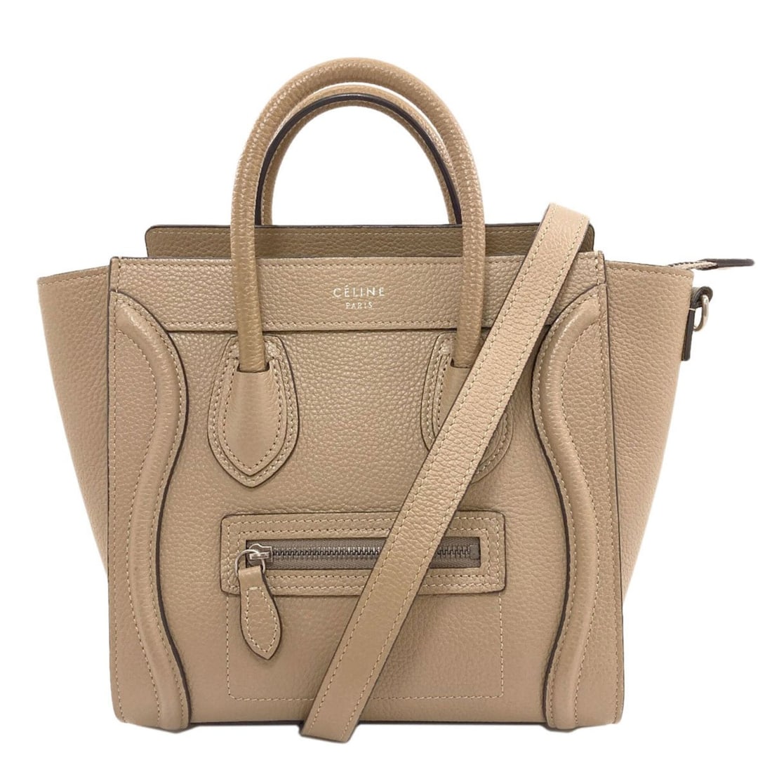 Celine Luggage Nano 2-Way Handbag, Calfskin, Women's CELINE: --- Catalog ---Category: SizeSize (HxWxD): 19cm x 28cm x 10cm / 7.48'' x 11.02'' x 3.93''Strap Length: 123cm / 48.42''Handle Length: 17.5cm / 6.88''Category: DesignType: HandbagColor: BrownGender: Wom