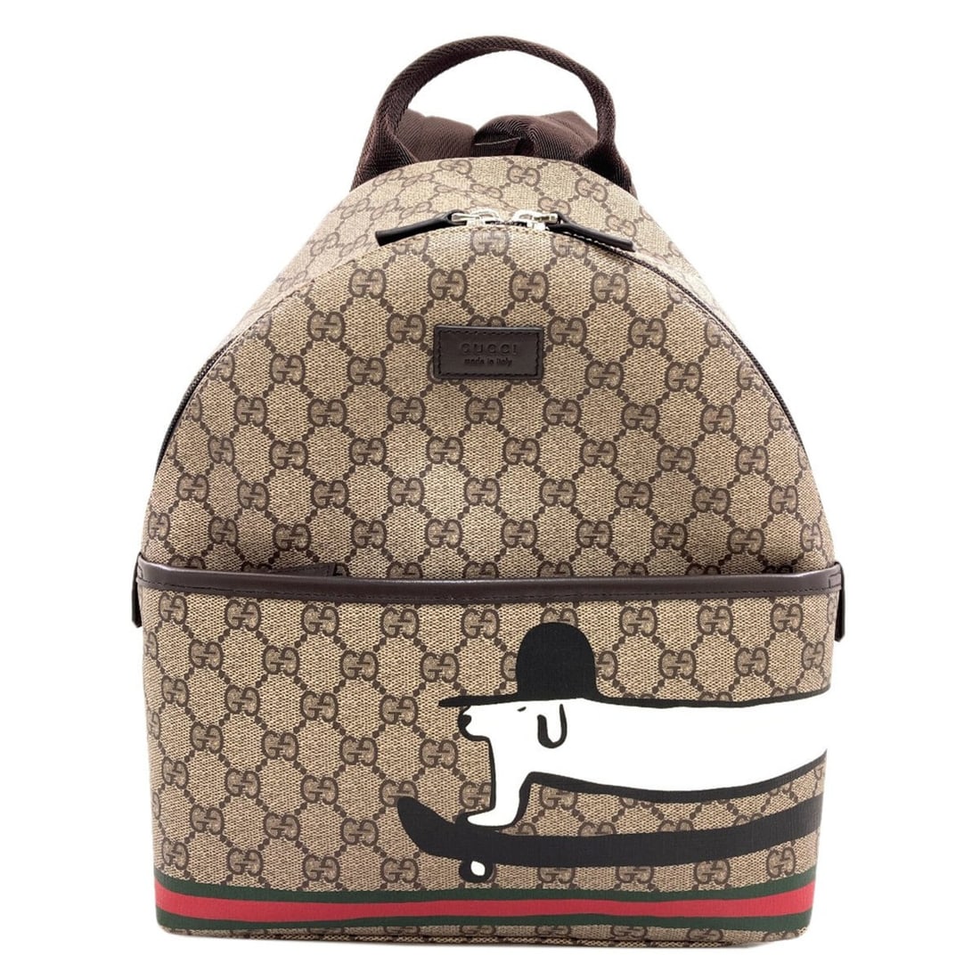 Gucci 782708 Children's GG Supreme Dog Ewan Roberts Backpack/Daypack PVC Women's GUCCI: --- Catalog ---Category: SizeSize (HxWxD): 32cm x 25cm x 9cm / 12.59'' x 9.84'' x 3.54''Strap Length: 29cm - 60cm / 11.41'' - 23.62''Handle Length: 19cm / 7.48''Category: DesignType: BackpackColor: Br