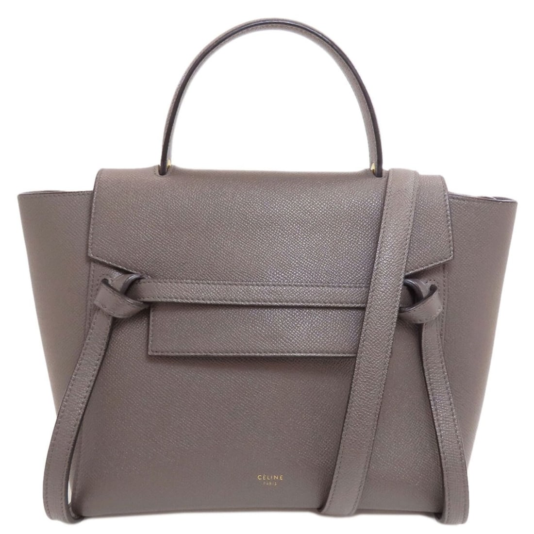 Celine Belt Bag Micro 2-Way Handbag Calfskin Women's CELINE: --- Catalog ---Category: SizeSize (HxWxD): 22cm x 33cm x 13cm / 8.66'' x 12.99'' x 5.11''Strap Length: 109cm / 42.91''Handle Length: 23cm / 9.05''Category: DesignType: HandbagColor: GrayGender: WomenM