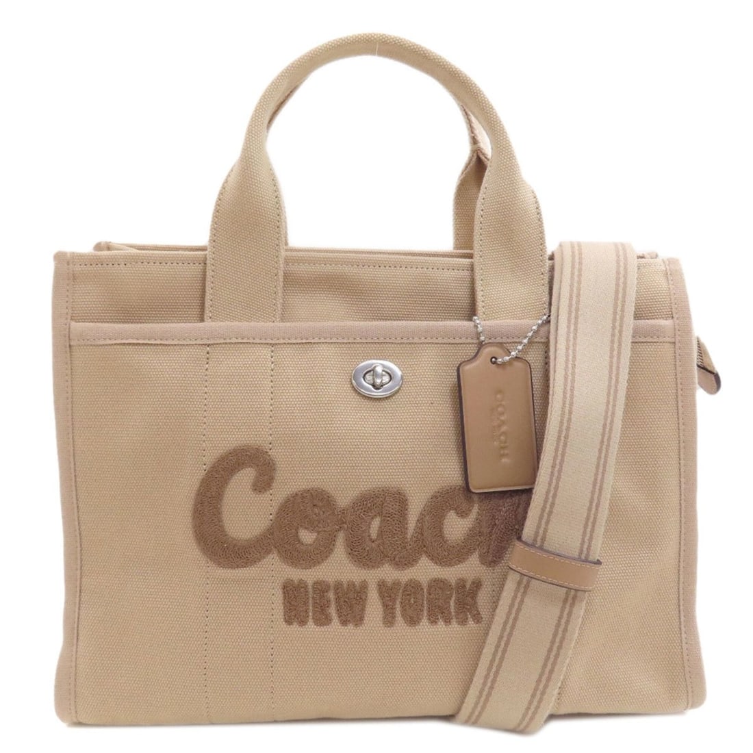 Coach CP158 Cargo Tote 2-Way Bag Canvas Women's COACH: --- Catalog ---Category: SizeSize (HxWxD): 26cm x 34cm x 13cm / 10.23'' x 13.38'' x 5.11''Strap Length: 83cm - 131cm / 32.67'' - 51.57''Handle Length: 33cm / 12.99''Category: DesignType: Tote bagColor