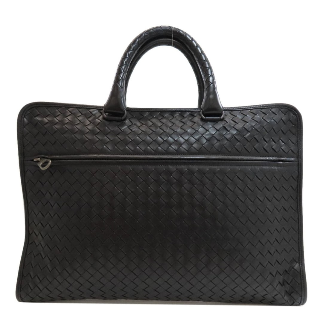 Bottega Veneta Intrecciato Business Bag, Calfskin, Men's.: --- Catalog ---Category: SizeSize (HxWxD): 28cm x 39cm x 5cm / 11.02'' x 15.35'' x 1.96''Handle Length: 26cm / 10.23''Category: DesignType: BriefcaseColor: BlackGender: MenClosure: ZipperMaterial: Lea