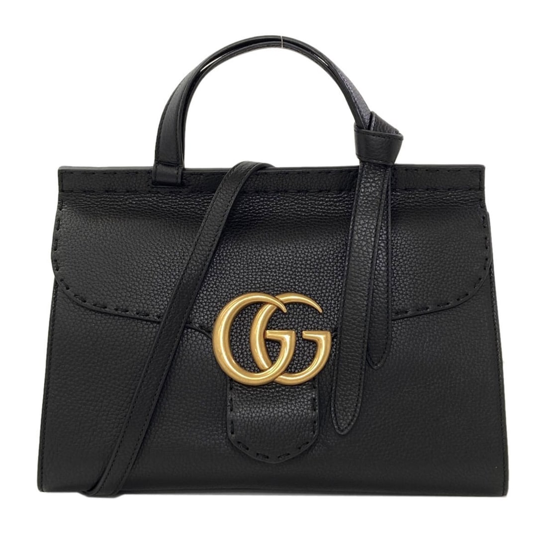 Gucci 421890 GG Marmont 2-Way Handbag, Calfskin, Women's GUCCI: --- Catalog ---Category: SizeSize (HxWxD): 24cm x 32cm x 11cm / 9.44'' x 12.59'' x 4.33''Strap Length: 90cm - 102cm / 35.43'' - 40.15''Handle Length: 26cm / 10.23''Category: DesignType: HandbagColor: 