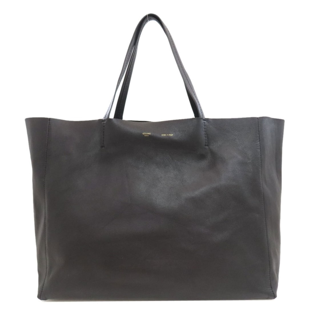 Celine Horizontal Cabas Tote Bag, Leather, Women's CELINE: --- Catalog ---Category: SizeSize (HxWxD): 32cm x 53cm x 18cm / 12.59'' x 20.86'' x 7.08''Handle Length: 45cm / 17.71''Category: DesignType: Tote bagColor: BlackGender: WomenMaterial: Leather Category