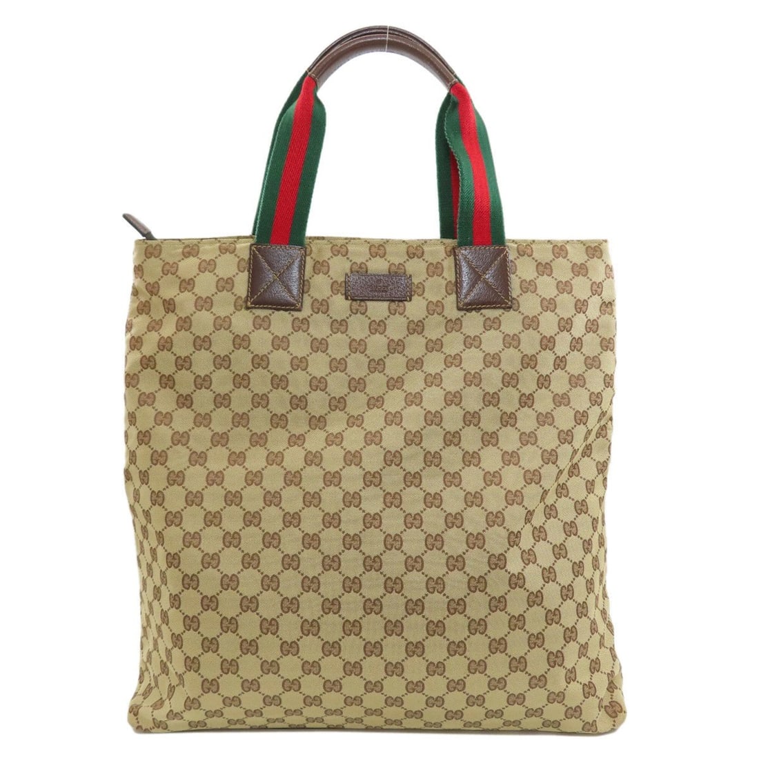 Gucci 131233 GG pattern Sherry line tote bag, canvas, women's. (1 of 13)