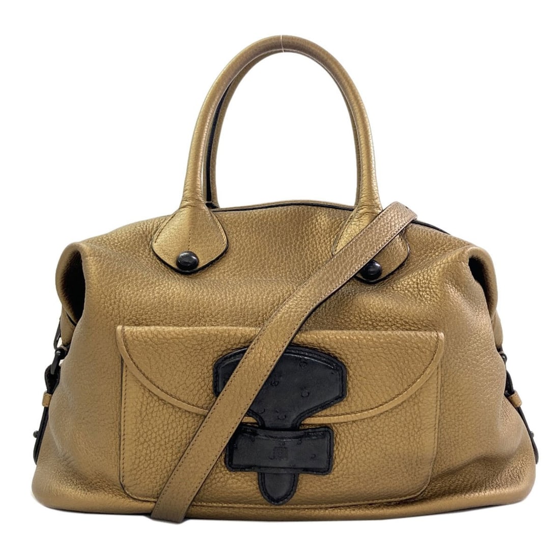 Loewe May 2-Way Handbag, Calfskin, Women's LOEWE: --- Catalog ---Category: SizeSize (HxWxD): 27cm x 36cm x 18cm / 10.62'' x 14.17'' x 7.08''Strap Length: 82cm - 95cm / 32.28'' - 37.4''Handle Length: 30cm / 11.81''Category: DesignType: HandbagColor: G