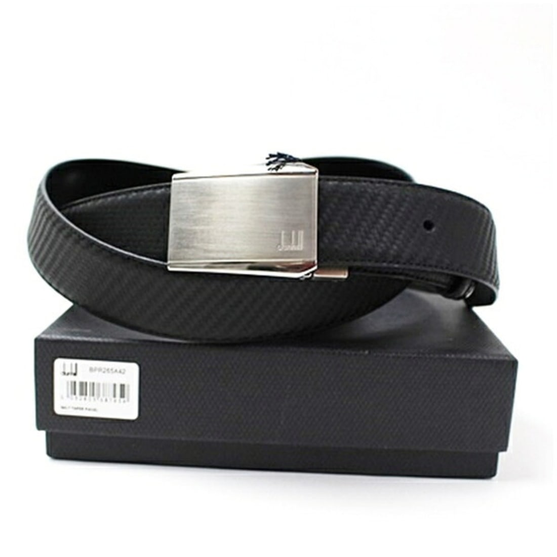 Dunhill Reversible Belt, Unused, Leather, Black, BPR265 A42, Total Length 128cm, Waist 104-117cm: --- Catalog ---Category: SizeLength: 104cm - 117cm / 40.94'' - 46.06''Category: DesignType: Standard beltColor: Black, BrownGender: MenMaterial (Strap): Leather Category: GeneralBrand: Dunhill--- Item