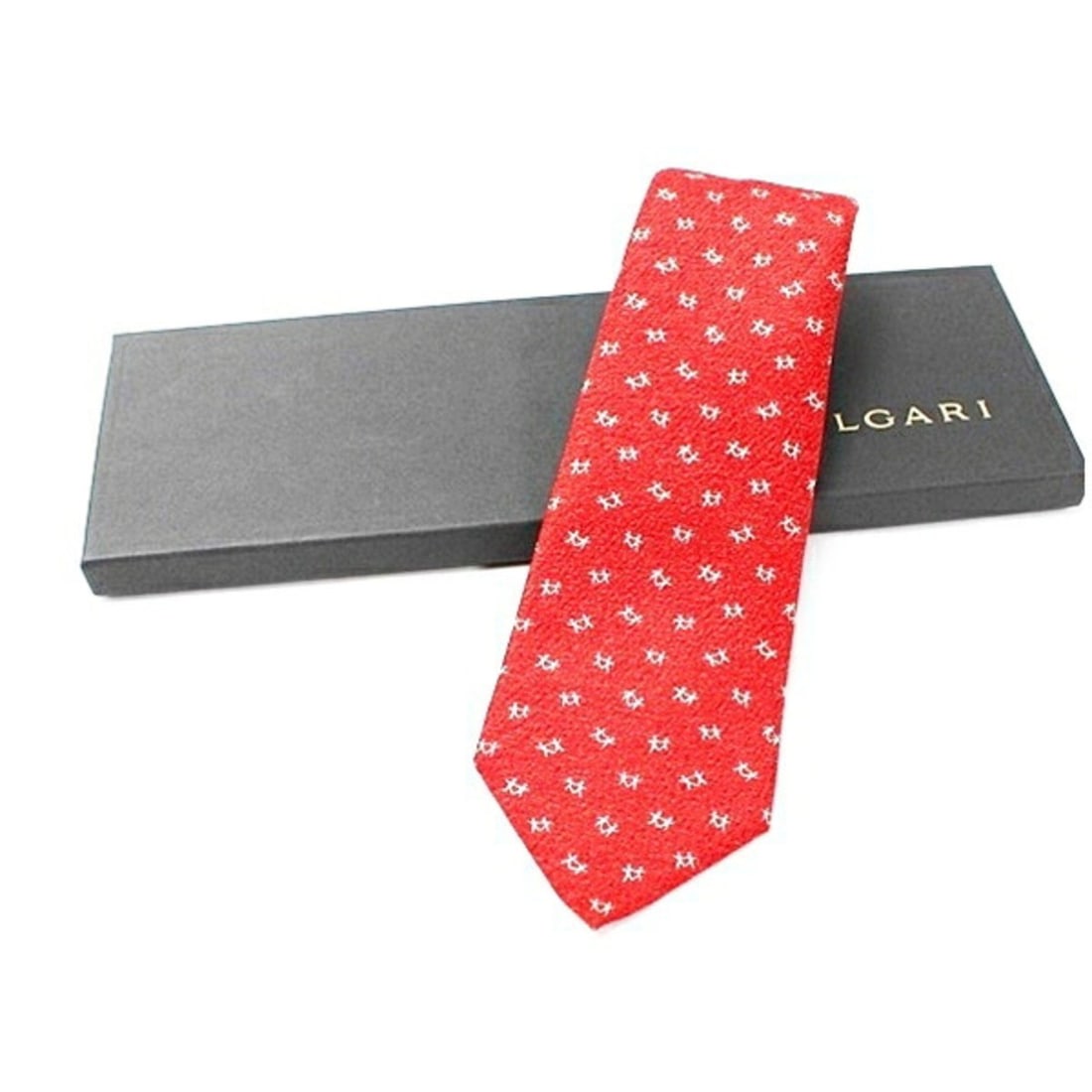 Bulgari Silk Tie, Sevenfold, BVLGARI, Men's: --- Catalog ---Category: SizeWidth: 10cm / 3.93''Category: DesignType: CravatColor: Gray, Red colorGender: MenMaterial: Silk Category: GeneralBrand: Bvlgari--- Item List ---Section: ConditionRanking: 