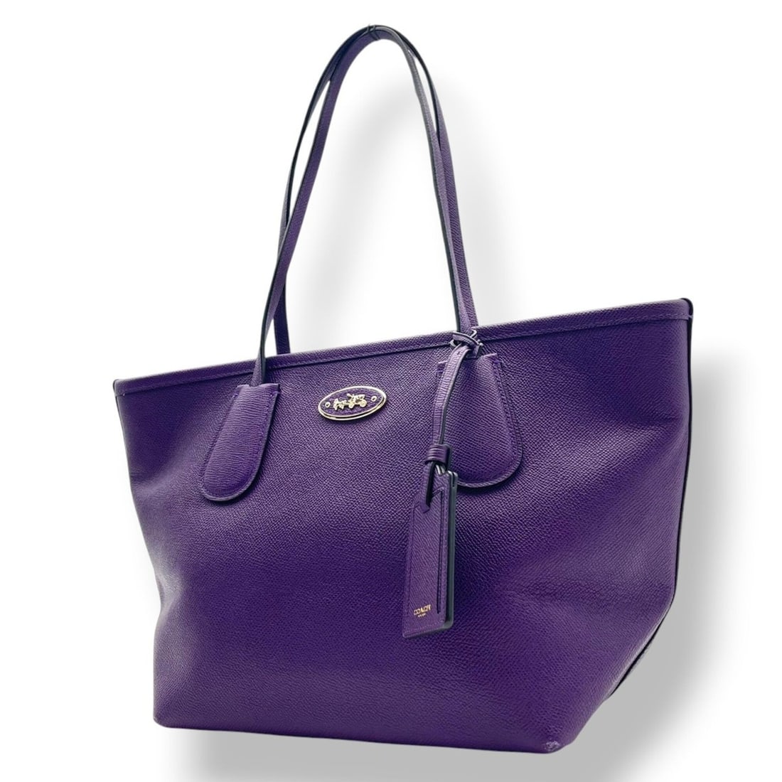 Coach Taxi Leather Tote Bag, Handbag, Shoulder Purple, Gold Hardware, Women's, 33954 S68: --- Catalog ---Category: SizeSize (HxWxD): 23cm x 24cm x 16cm / 9.05'' x 9.44'' x 6.29''Category: DesignType: Handbag, Tote bagColor: PurpleGender: WomenMaterial: Leather Category: GeneralMPN: 33954Br