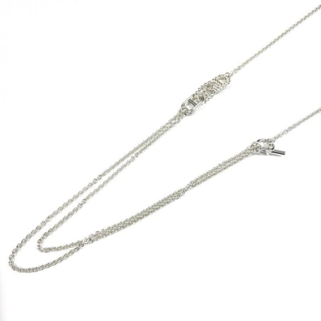 Hermes SV925 Chaine d'Ancre Parade Long Necklace Ag925 (1 of 14)