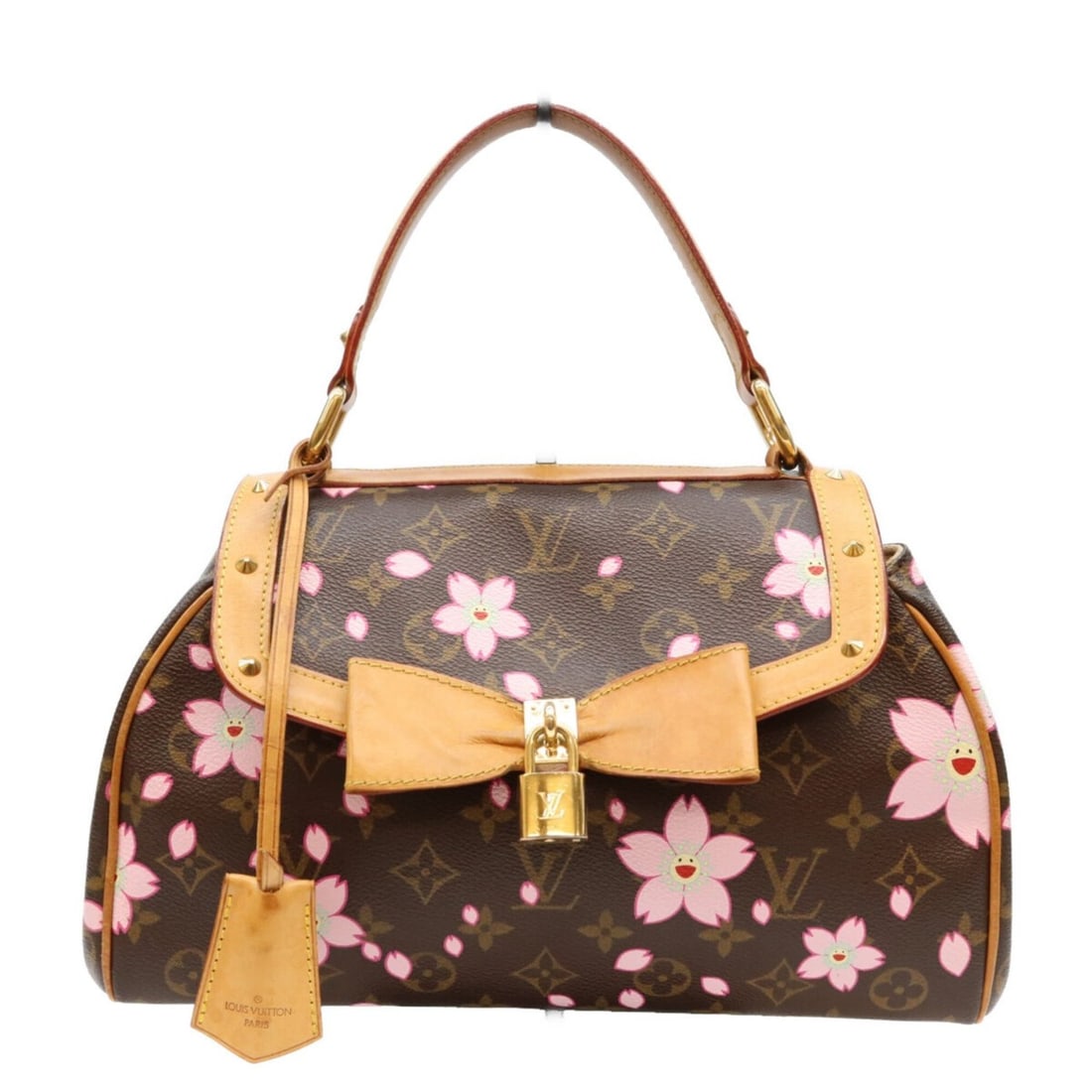LOUIS VUITTON M92012 Monogram Cherry Blossom Sac Retro PM Handbag, Brown Pink with Gold Hardware,: --- Catalog ---Category: SizeSize (HxWxD): 18cm x 31cm x 10cm / 7.08'' x 12.2'' x 3.93''Category: DesignType: HandbagColor: Brown, PinkGender: WomenMaterial: Monogram Cherry Blossom Hardware Color: Go