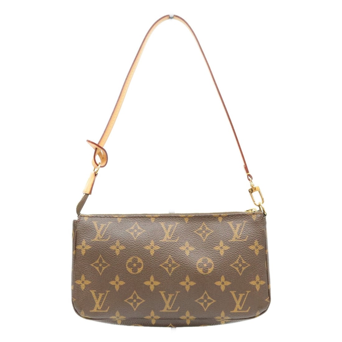 LOUIS VUITTON M40712 Monogram Pochette Accessoires Shoulder Bag, Brown with Gold Hardware, Women's (1 of 11)