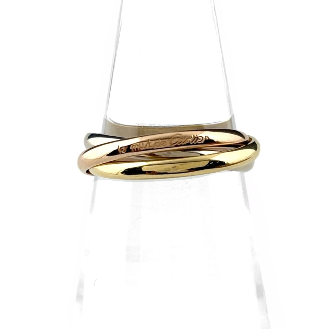 Cartier Trinity YG Yellow Gold Ring (750) for Women: --- Catalog ---Category: SizeUS Size: 5.5Brand Size: 50Category: DesignType: Band ringGender: WomenMaterial: Yellow gold (18K)Category: GeneralBrand: Cartier--- Item List ---Section: ConditionRanking: