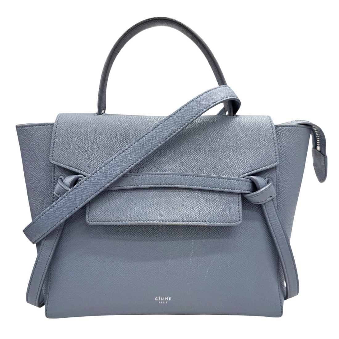 CELINE Micro Blue Shoulder Bag Handbag Calfskin Leather Women's: --- Catalog ---Category: SizeSize (HxWxD): 20cm x 24cm x 13cm / 7.87'' x 9.44'' x 5.11''Strap Length: 110cm / 43.3''Handle Length: 25cm / 9.84''Category: DesignType: Handbag, Shoulder bagColor: BlueGe