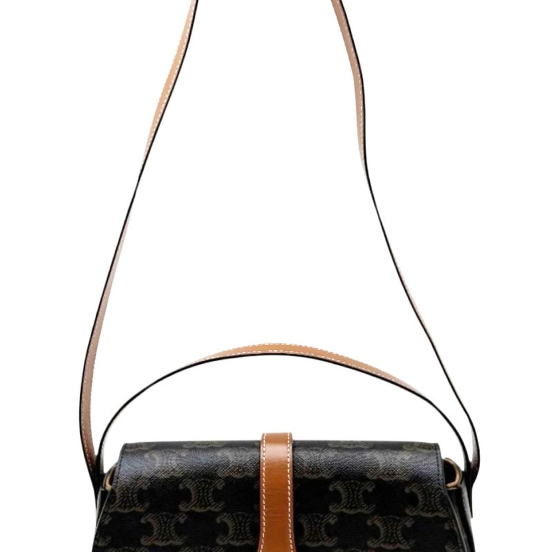 CELINE Triomphe Clutch Taboo Shoulder Bag Tan Brown Handbag for Women and Men: --- Catalog ---Category: SizeSize (HxWxD): 10cm x 19cm x 5cm / 3.93'' x 7.48'' x 1.96''Strap Length: 66cm / 25.98''Handle Length: 25cm / 9.84''Category: DesignType: Handbag, Shoulder bagColor: