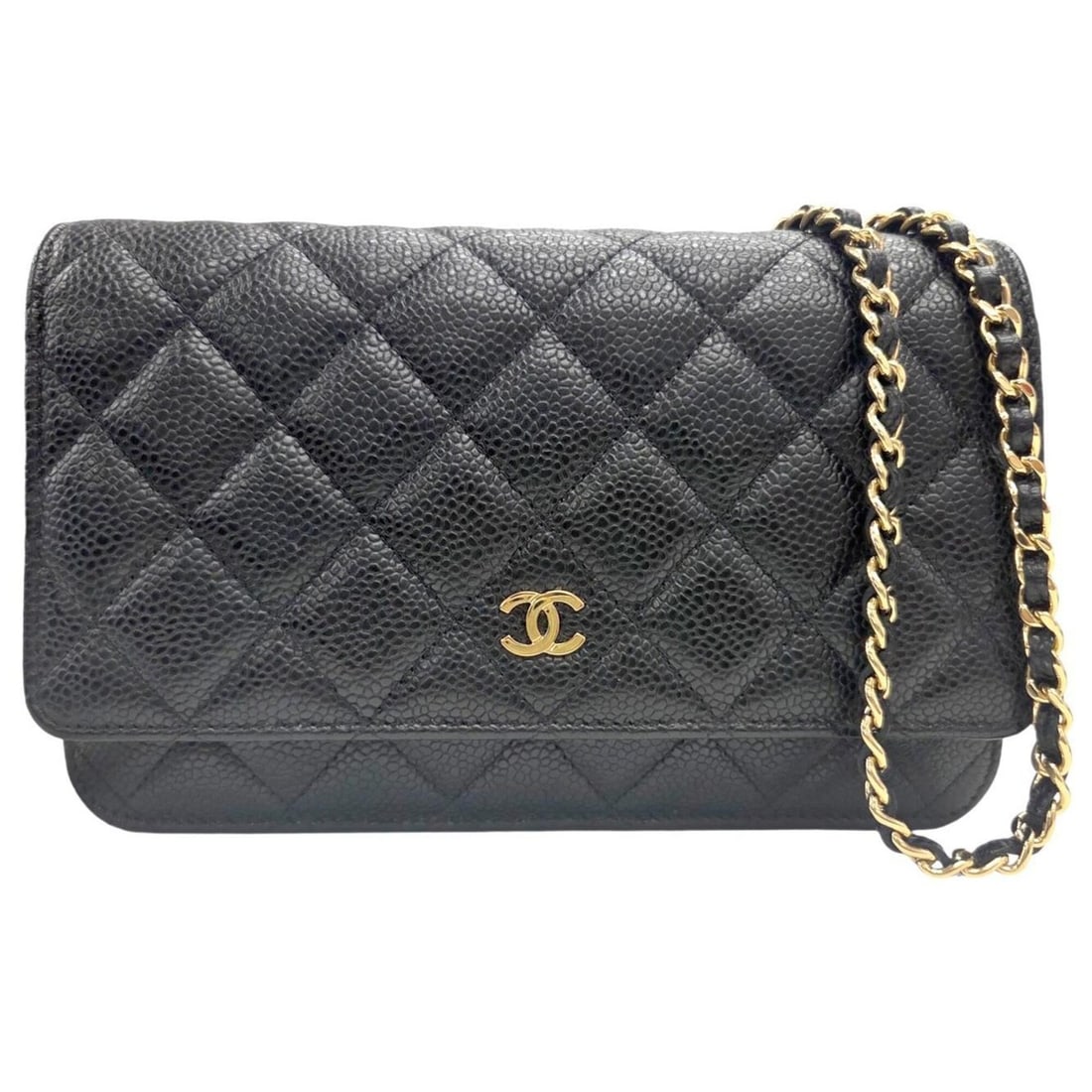 CHANEL AP0250 Matelassé Timeless Classic Chain Wallet, Long Caviar Leather, Black, Coco Mark,: --- Catalog ---Category: SizeSize (HxWxD): 12cm x 19cm x 3cm / 4.72'' x 7.48'' x 1.18''Strap / Chain Length: 1.2m / 47.24''Category: DesignType: Chain/Shoulder walletColor: Black, GoldGender: