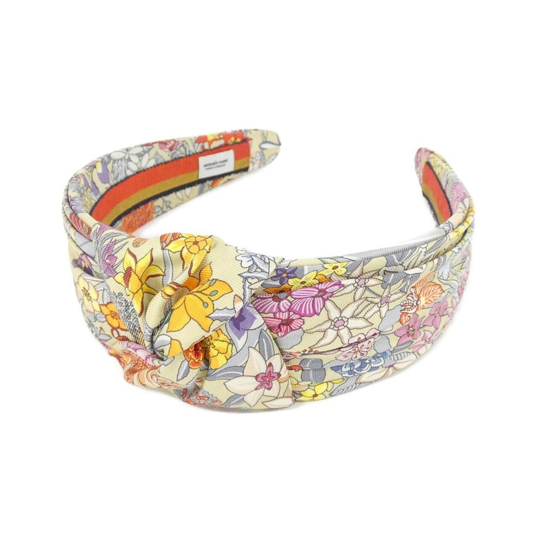 Hermes BLOOM Knot 251036G Headband: --- Catalog ---Category: SizeSize (LxW): 5.5cm / 2.16''Category: DesignType: Alice bandColor: BeigeGender: WomenMaterial: SilkCategory: GeneralMPN: 251036GBrand: Hermes--- Item List ---Section: Condit