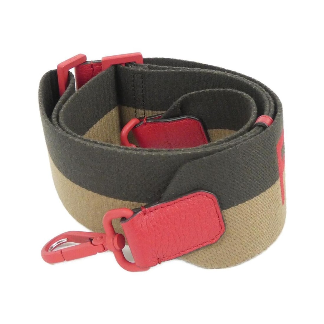 Fendi strap: --- Catalog ---Category: SizeHandle/Strap Length: 142cm / 55.9''Category: DesignType: StrapColor: Brown, Red colorGender: Women,MenMaterial: Canvas, LeatherCategory: GeneralBrand: Fendi--- Item List -
