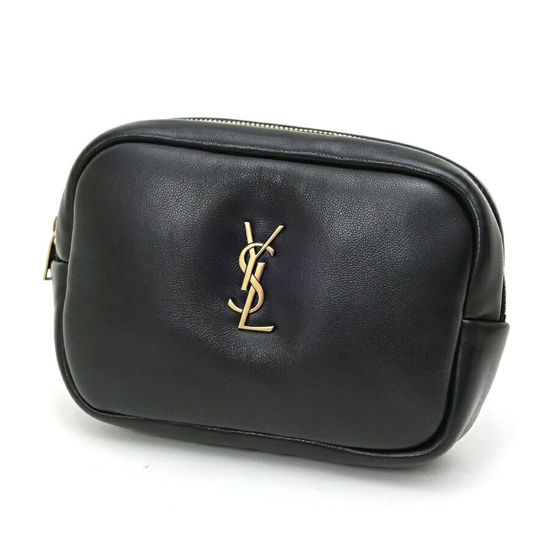 Saint Laurent Cassandra Mini Pouch 767108, Leather, Black: --- Catalog ---Category: SizeSize (HxWxD): 11cm x 16cm x 4cm / 4.33'' x 6.29'' x 1.57''Category: DesignType: PouchColor: BlackGender: WomenMaterial: Leather Category: GeneralBrand: Saint LaurentCountr