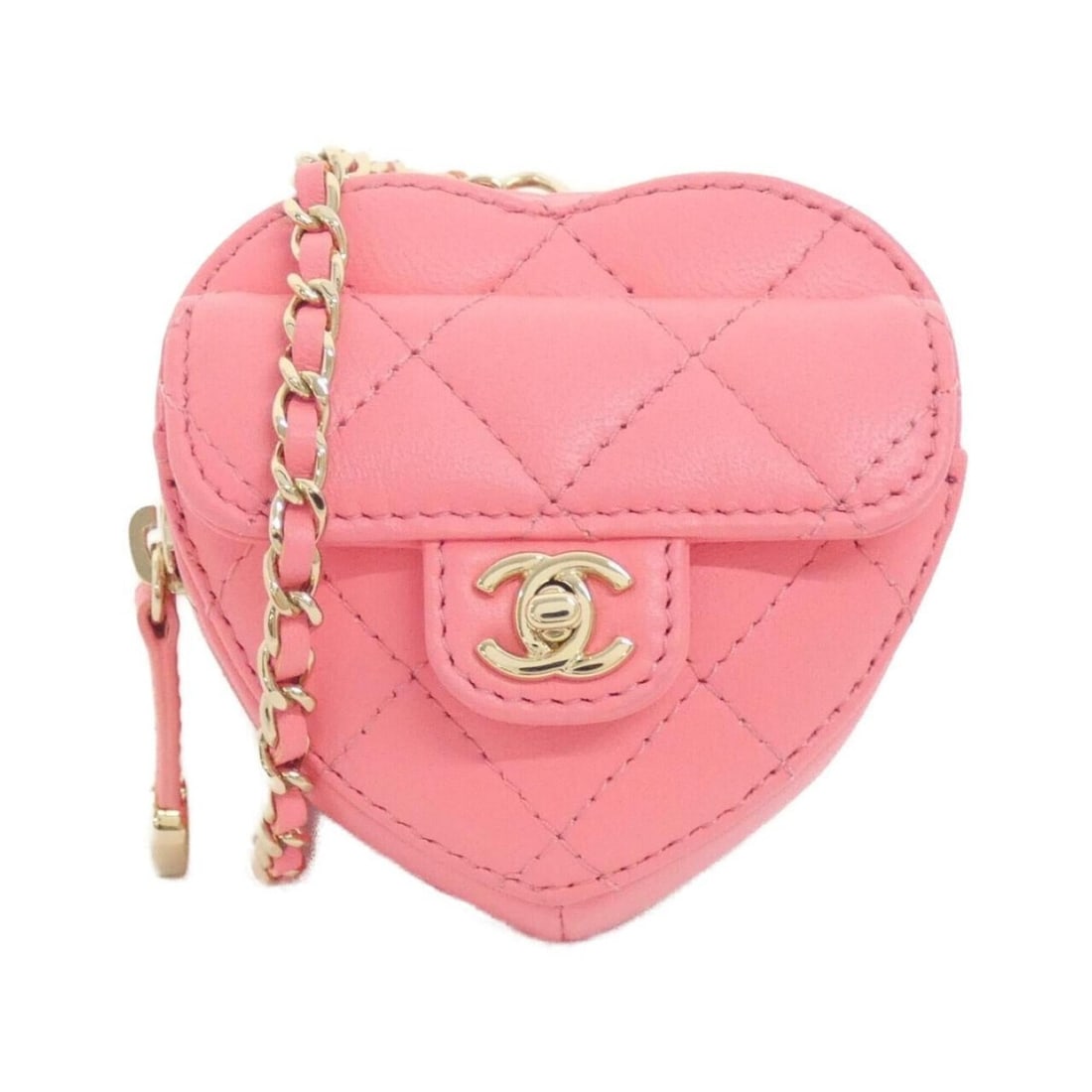 Chanel AP2783 Wallet/Coin Case: --- Catalog ---Category: SizeSize (HxWxD): 8cm x 8cm x 3.5cm / 3.14'' x 3.14'' x 1.37''Category: DesignType: Coin purse/coin caseColor: PinkGender: WomenMaterial: Leather Leather/Fur Type: LambskinCat