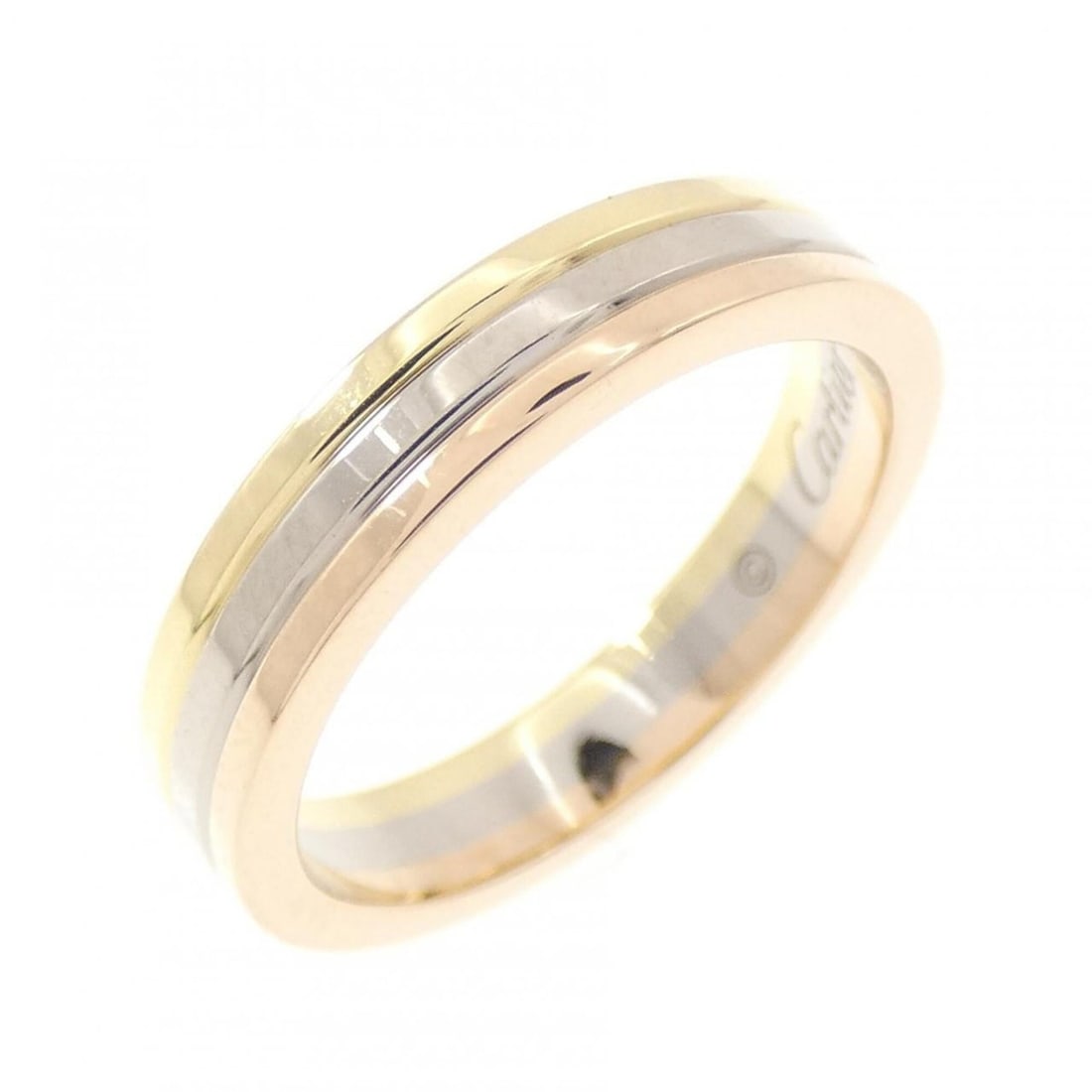 Cartier Louis Vendôme Ring: --- Catalog ---Category: SizeUS Size: 4Brand Size: 47Category: DesignType: Band ringColor: Pink gold, White gold, Yellow goldGender: WomenMaterial: Pink gold (18K), White gold (18K), Yellow gold
