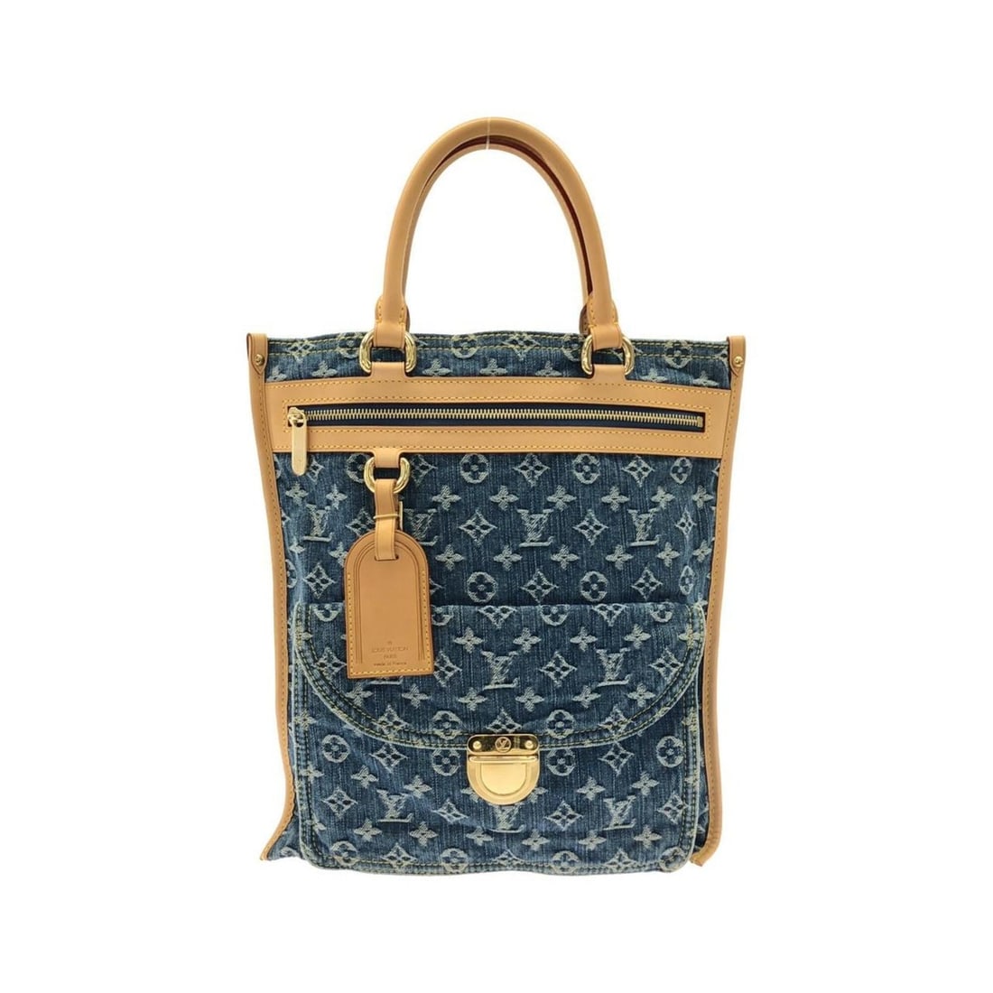 Louis Vuitton Monogram Denim Flat Shopper M95018 Handbag: --- Catalog ---Category: SizeWeight: 770g / 1.69lb.Size (HxWxD): 37cm x 33cm x 2cm / 14.56'' x 12.99'' x 0.78''Handle Length: 39cm / 15.35''Category: DesignType: HandbagColor: BlueGender: