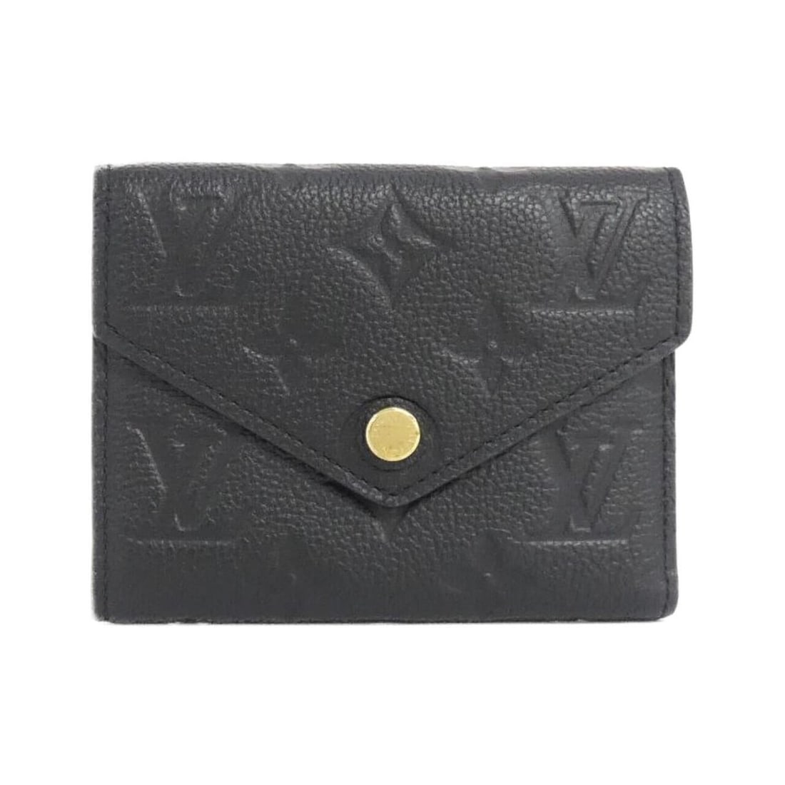 Louis Vuitton Monogram Empreinte Portefeuille Victorine M64060 Wallet: --- Catalog ---Category: SizeSize (HxWxD): 9cm x 12cm x 2.5cm / 3.54'' x 4.72'' x 0.98''Category: DesignType: Wallet (tri-fold)Color: BlackGender: WomenMaterial: Leather Leather/Fur Type: Calf leather