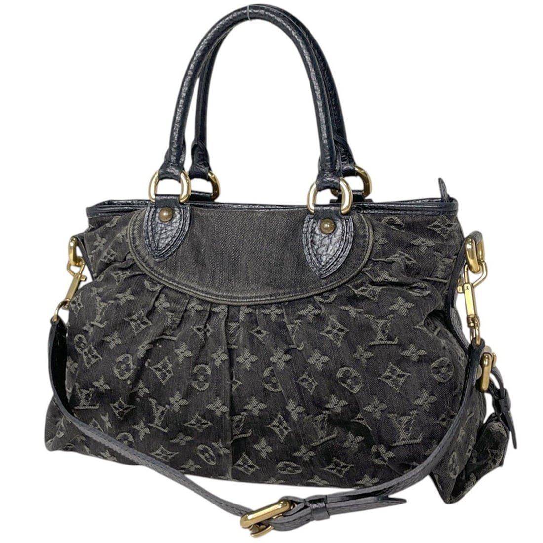 Louis Vuitton Neo Cabby MM Handbag, 2-Way, Monogram Denim, Noir (Black), M95351, Women's: --- Catalog ---Category: SizeSize (HxWxD): 24cm x 37cm x 14cm / 9.44'' x 14.56'' x 5.51''Category: DesignType: HandbagColor: Black, NoirGender: WomenMaterial: Monogram Denim Category: GeneralBrand: