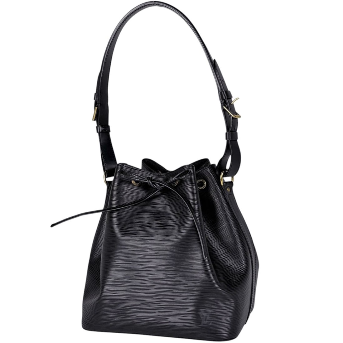 Louis Vuitton Petit Noé Shoulder Bag, One-Shoulder, Drawstring Type, Epi Leather, Noir (Black), (1 of 10)