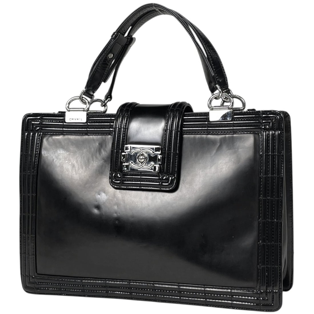 Chanel Boy 2-Way Shoulder Bag, Leather, Black, Women's Handbag: --- Catalog ---Category: SizeSize (HxWxD): 25cm x 36cm x 10cm / 9.84'' x 14.17'' x 3.93''Category: DesignType: Handbag, Shoulder bagColor: BlackGender: WomenMaterial: Leather Category: GeneralLine: Bo