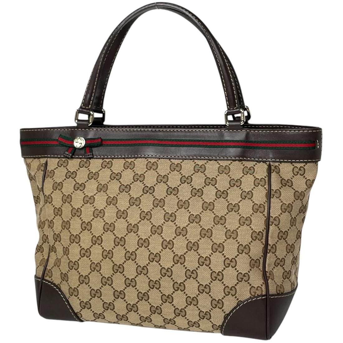 Gucci GUCCI Tote Bag GG Pattern Mayfair Sherry Line Canvas Brown 257061 Women's (1 of 10)