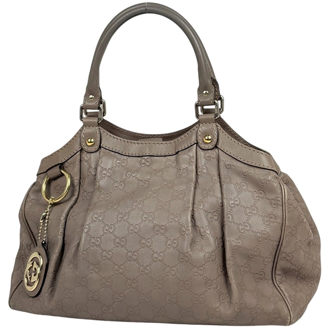 Gucci GUCCI handbag, Guccissima Sukey, leather, gray, 211944, women's.: --- Catalog ---Category: SizeSize (HxWxD): 26cm x 33cm x 11cm / 10.23'' x 12.99'' x 4.33''Category: DesignType: HandbagColor: GrayGender: WomenMaterial: GG leather Category: GeneralLine: SukeyBrand: G