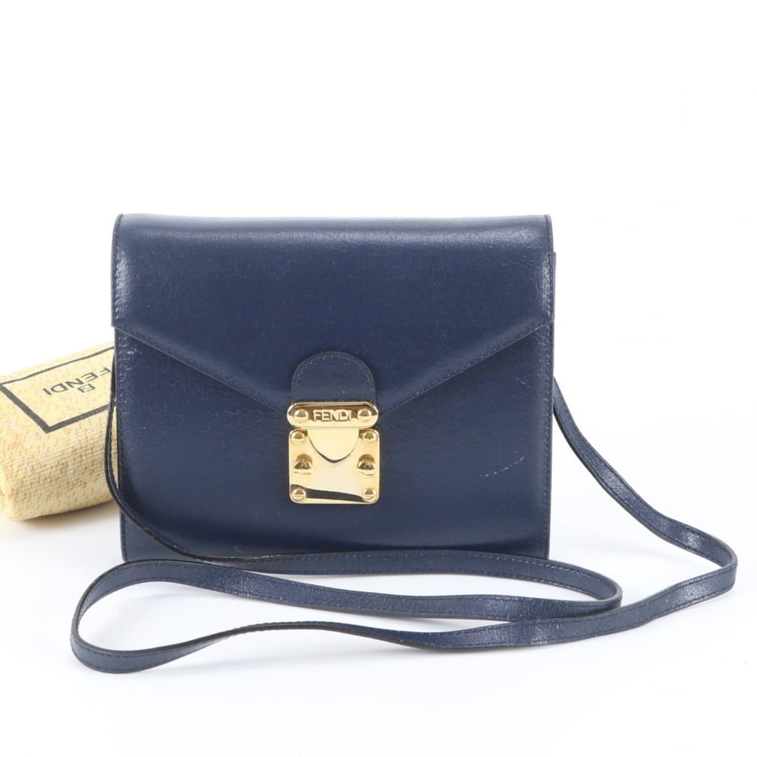 Fendi Leather 2-Way Shoulder Bag, Crossbody Clutch Handbag, Tote Navy, Women's: --- Catalog ---Category: SizeSize (HxWxD): 16cm x 19cm x 3cm / 6.29'' x 7.48'' x 1.18''Category: DesignType: Clutch bag, Handbag, Shoulder bag, Tote bagColor: NavyGender: WomenMaterial: Leather Catego