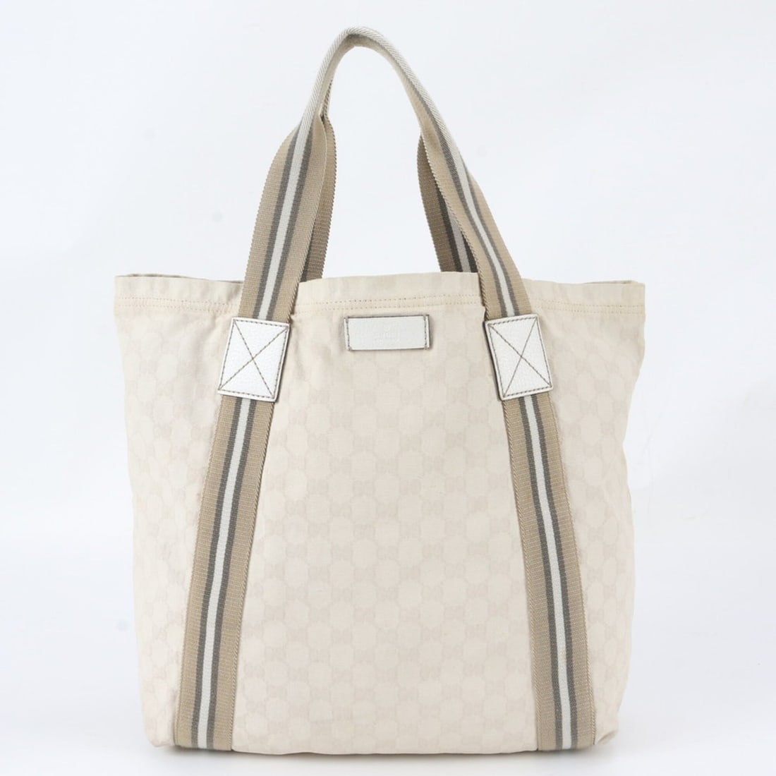 Gucci GG Canvas Leather Tote Bag Shoulder Handbag Brand Women's Men's: --- Catalog ---Category: SizeSize (HxWxD): 34cm x 33cm x 10cm / 13.38'' x 12.99'' x 3.93''Category: DesignType: Handbag, Shoulder bag, Tote bagColor: IvoryGender: Men,WomenMaterial: GG canvas Category