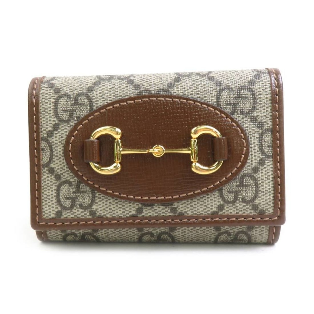 Gucci GUCCI Key Case Horsebit GG Supreme Canvas Brown Men's Women's 671785 56763k: --- Catalog ---Category: DesignType: KeycaseColor: BrownGender: Men,WomenMaterial: GG Supreme Category: GeneralMPN: 671785Brand: GucciCountry of Origin: ItalyCategory: Physical PropertiesSize (HxWxD):