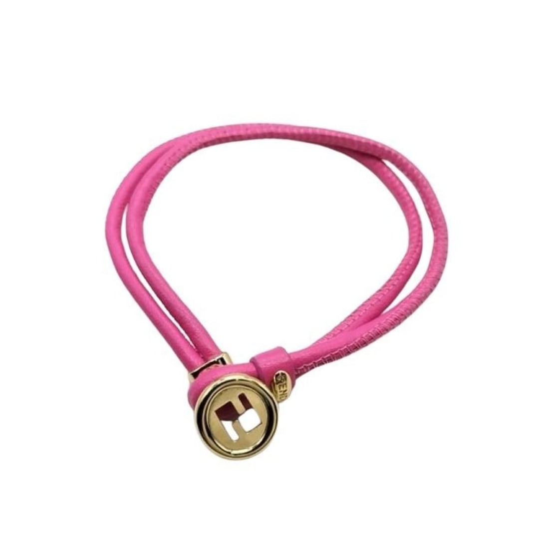 FENDI Bracelet 8AL320 Pink Metal Leather Women's: --- Catalog ---Category: SizeLength: 19.5cm / 7.67''Category: DesignType: Charm braceletColor: PinkGender: WomenMaterial: Leather, MetalCategory: GeneralMPN: 8AL320Brand: FendiCountry of Origin: Italy