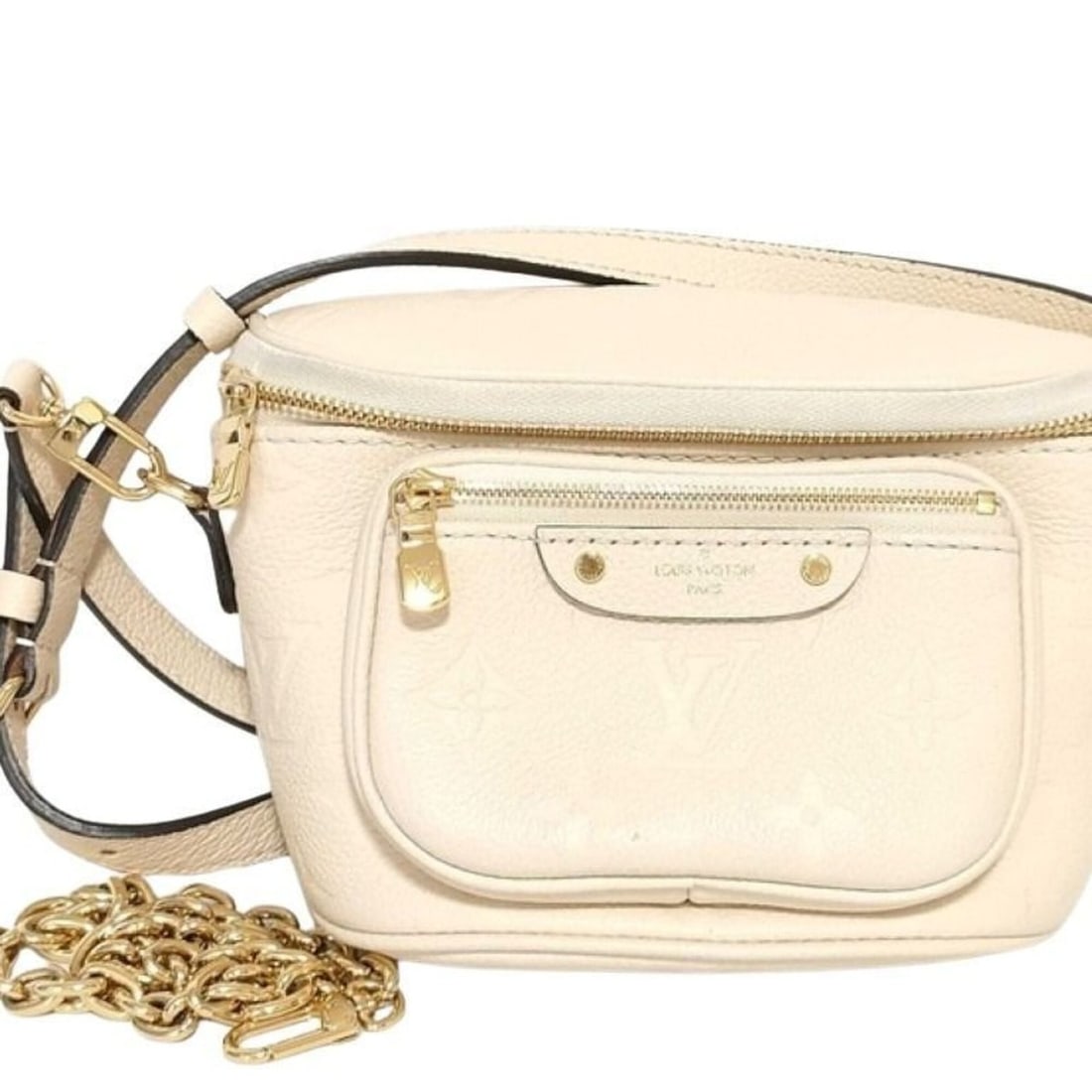 LOUIS VUITTON Shoulder Bag Mini Bum M83275 Beige Monogram Empreinte Women's: --- Catalog ---Category: SizeSize (HxWxD): 13cm x 15cm x 4cm / 5.11'' x 5.9'' x 1.57''Category: DesignType: Shoulder bagColor: BeigeStyle: EverydayGender: WomenClosure: ZipperMaterial: Monogram Emprei