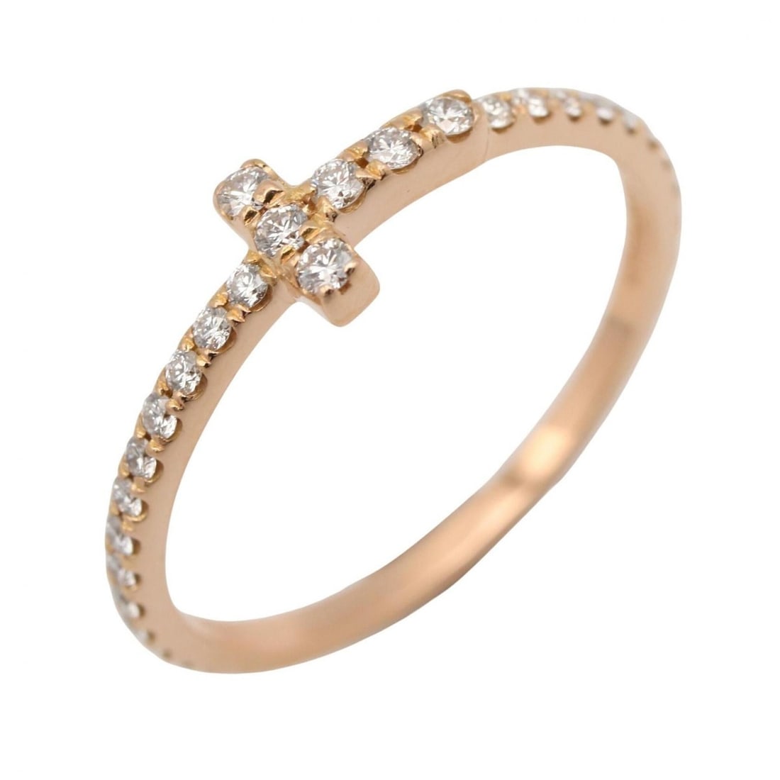Tiffany & Co. T One Narrow Diamond Ring - Ring/Finger Jewelry 18KPG (Pink Gold) Women's Clear/Gold: --- Catalog ---Category: SizeJP Size: 6.5US Size: 3.5Category: DesignType: Band ringColor: Clear, GoldGender: WomenMaterial: Pink gold (18K)Category: GeneralBrand: Tiffany--- Item List ---Section: Con