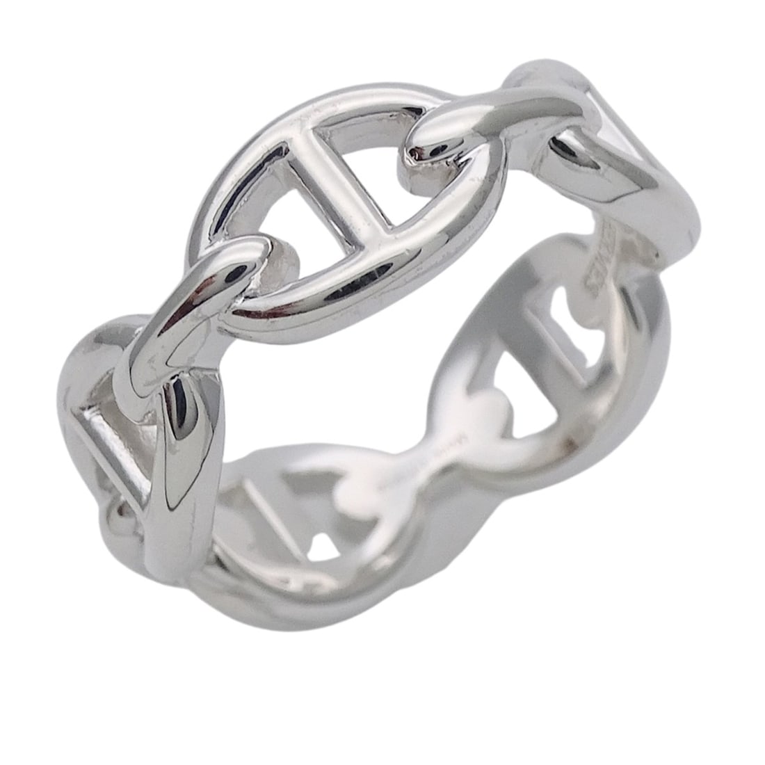 Hermes HERMES Ring Chaine d'Ancre Enchainée Women's Men's Brand SV925 Silver #54 Approx. 1 piece of: --- Catalog ---Category: SizeJP Size: 14US Size: 7Category: DesignType: Band ringColor: SilverGender: Men,WomenMaterial: Silver 925Category: GeneralBrand: HermesCountry of Origin: France--- Item List 