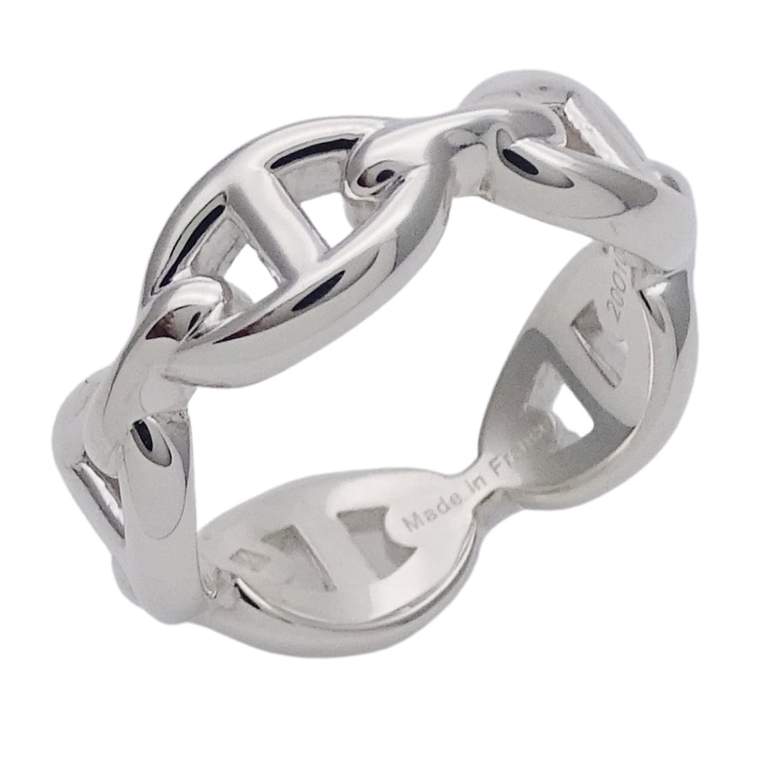 Hermes HERMES Ring Chaine d'Ancre Enchainée Women's Men's Brand SV925 Silver #51 Approx. 1 piece of: --- Catalog ---Category: SizeJP Size: 11US Size: 6Category: DesignType: Band ringColor: SilverGender: Men,WomenMaterial: Silver 925Category: GeneralBrand: HermesCountry of Origin: France--- Item List 