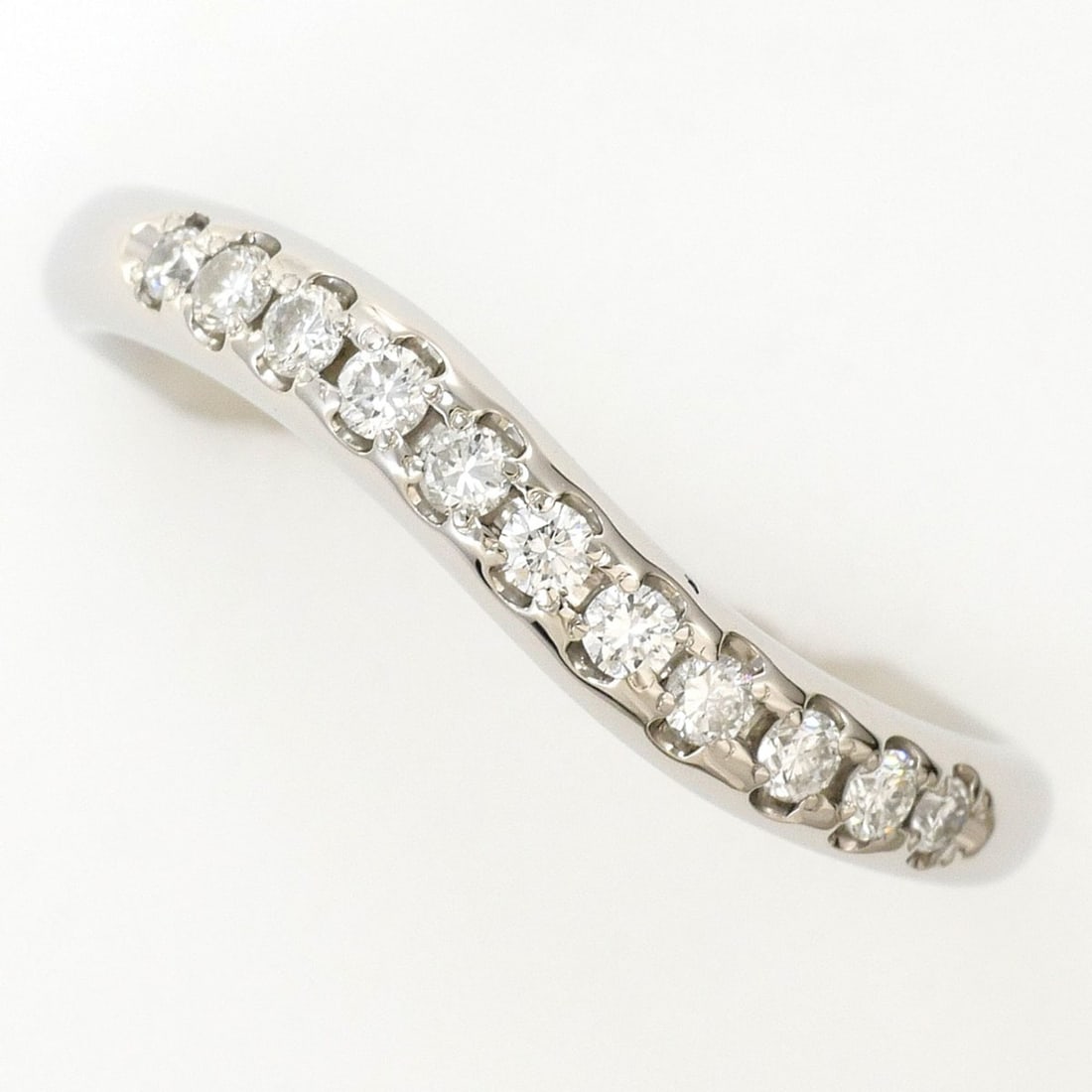 PT1000 Platinum Ring, 1 Diamond, 0.17ct Blue Diamond (No carat marking), Total Weight 4.0g, Jewelry (1 of 14)